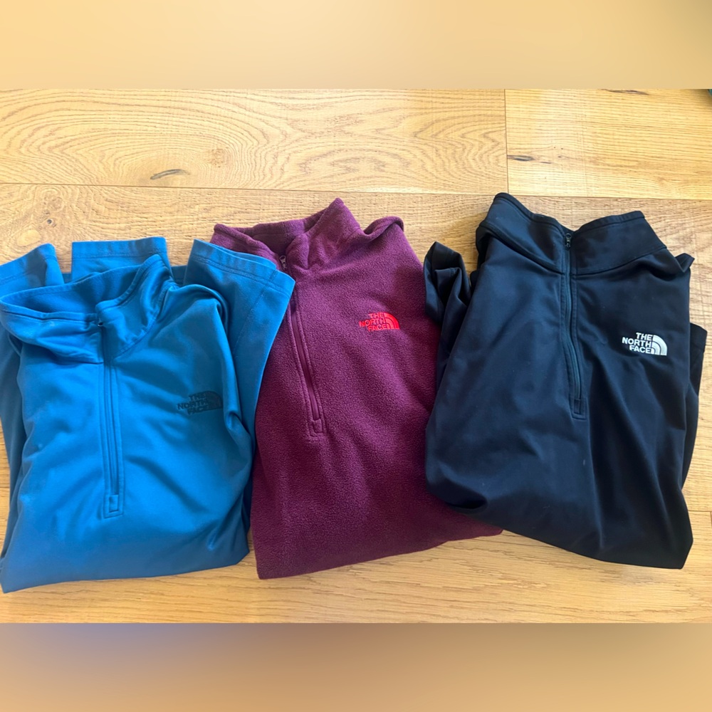 The North Face Lot of 3 Men’s Fleece 1/4 Zip Pullovers Size XXXL 3XL